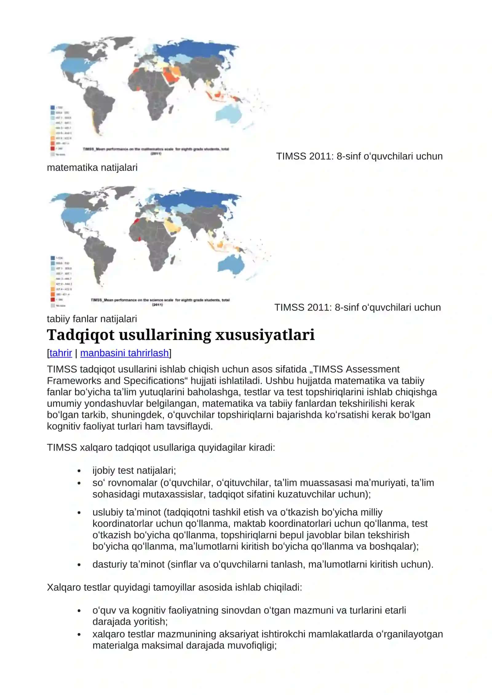 TIMSS (Trends in International Mathematics and Science Study) 2