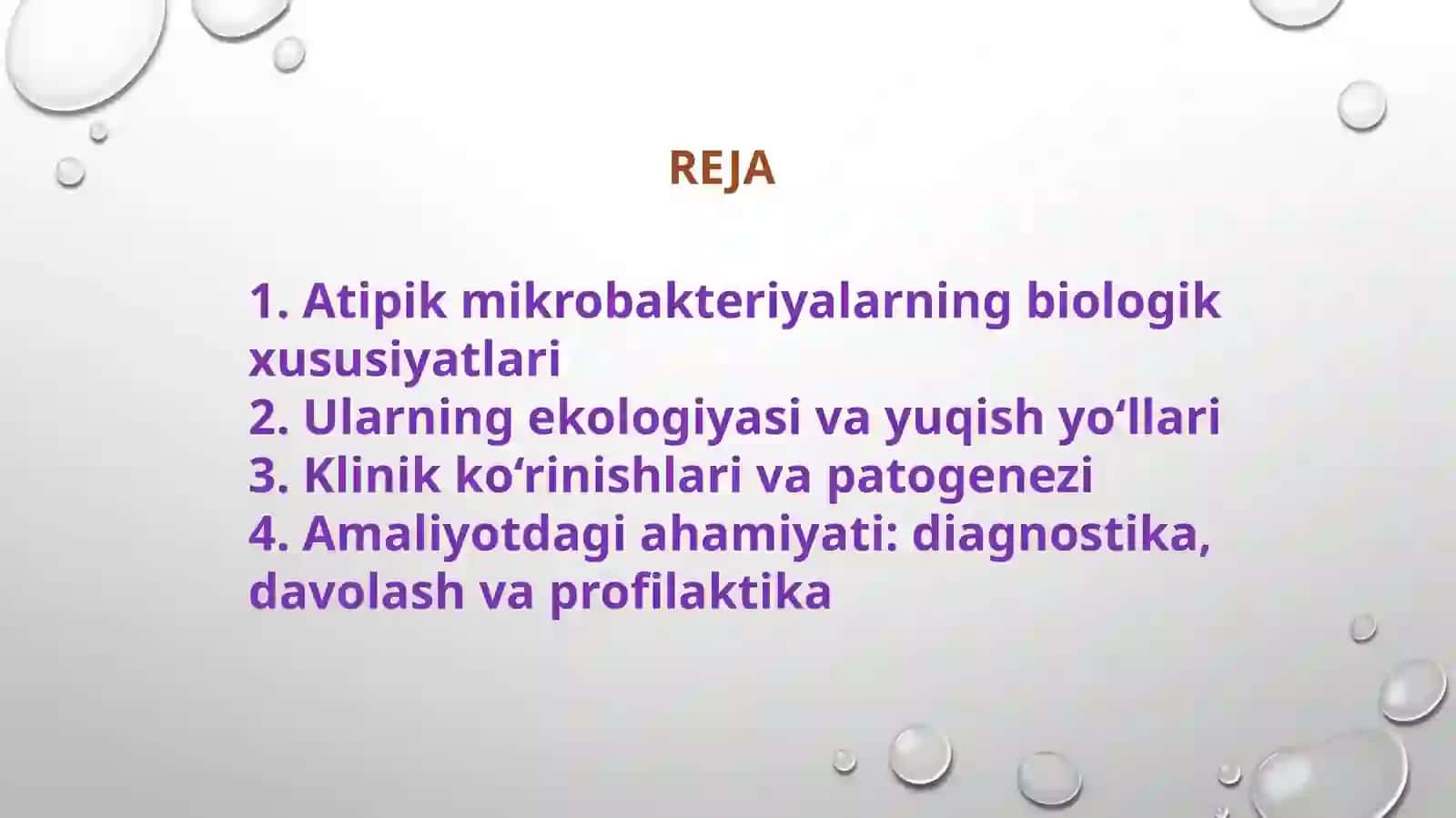 Atipik mikrobakteriyalar va ularning amaliyotdagi ahamiyati 2