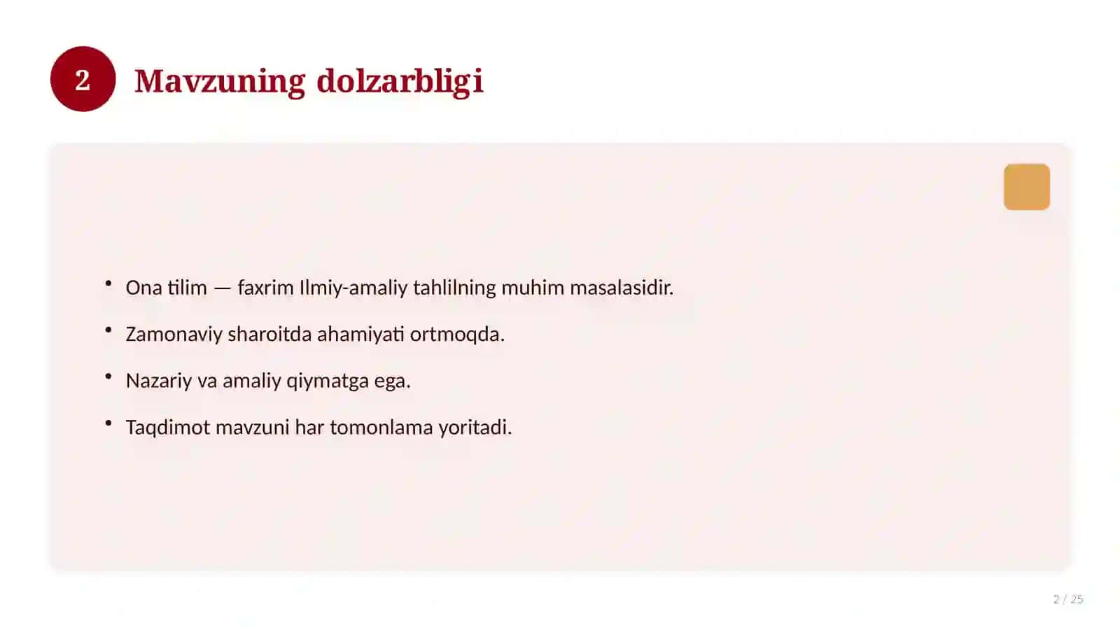 Ona tilim — faxrim 2