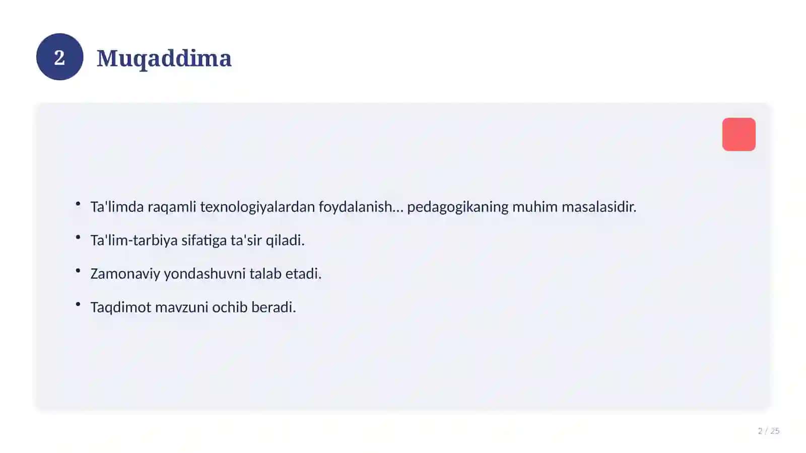 Ta'limda raqamli texnologiyalardan foydalanish metodikasi 2