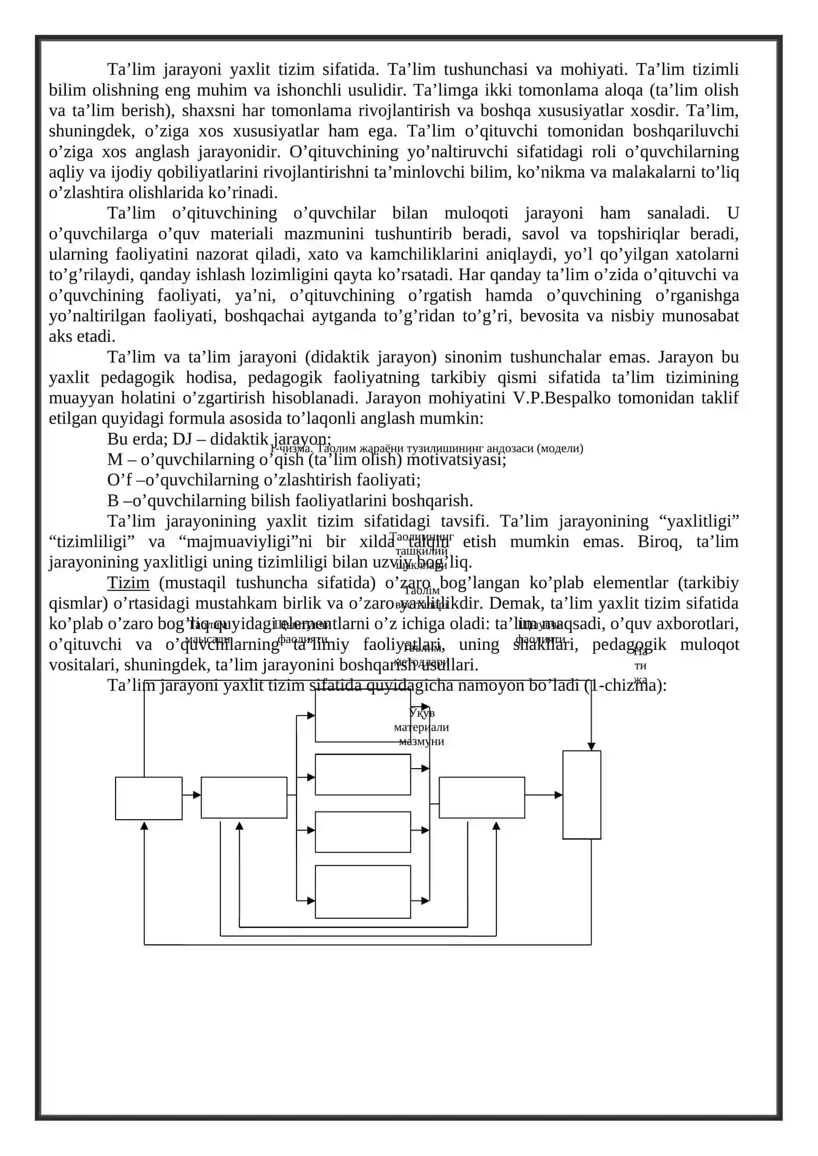 O'QUVCHILAR JAMOASI YAXLIT PEDAGOGIK JARAYONNING ASOSIY SHAKLI SIFATIDA 2