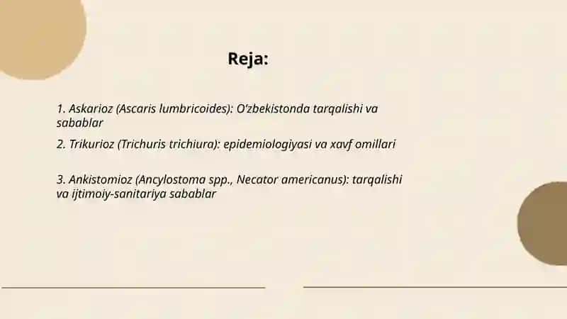 Oʻzbekistonda sodda hayvonlar tomonidan kelib chiquvchi kasalliklar, tarqalishi va sabablari 2