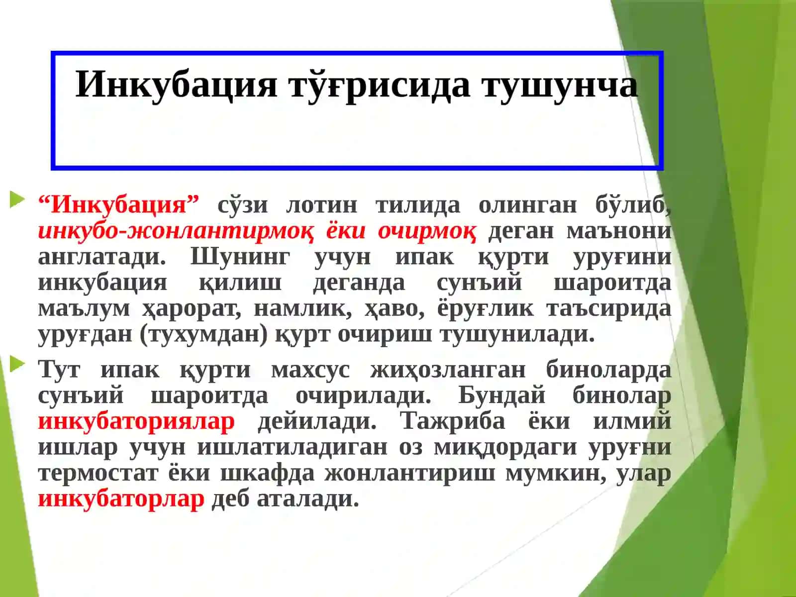 Инкубатория ишлари 2