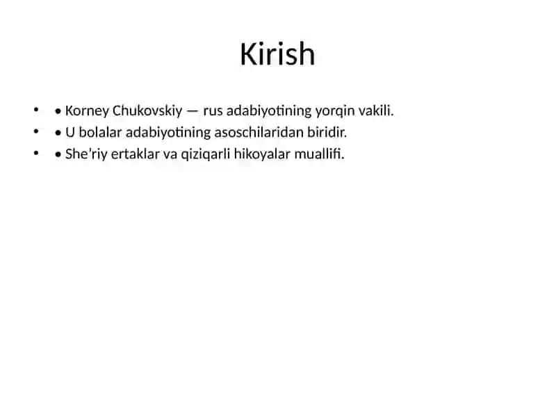 Korney Chukovskiy — Hayoti va Ijodi 2