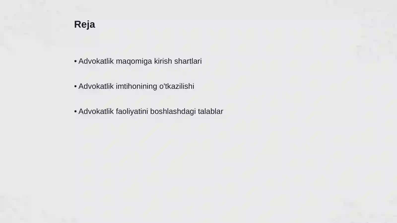 Advokatlik maqomiga ega bo'lish tartibi 2