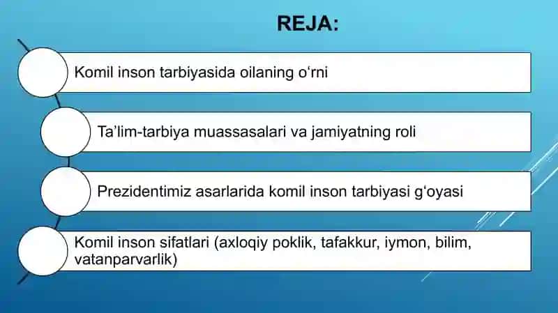 Komil inson tarbiyasi 2