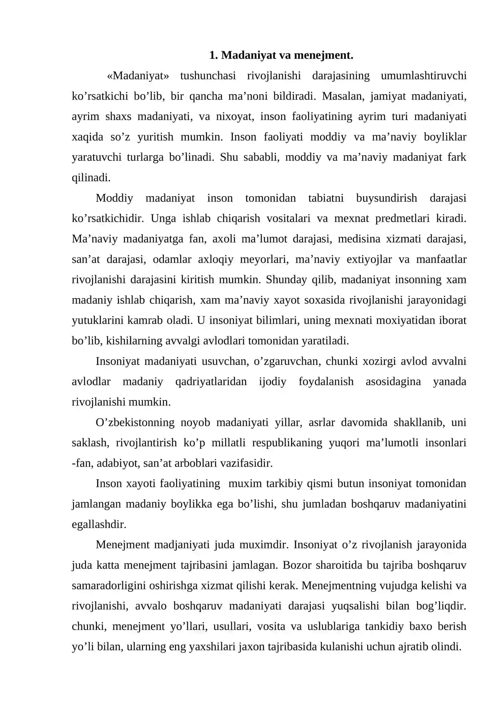 Menejment madaniyati va uslublari 2