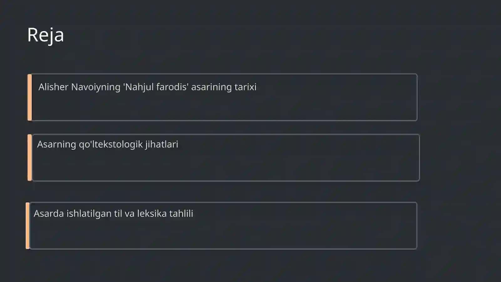 Alisher Navoiyning Nahjul farodis asari qo'ltekstologik tahlil qilish 2