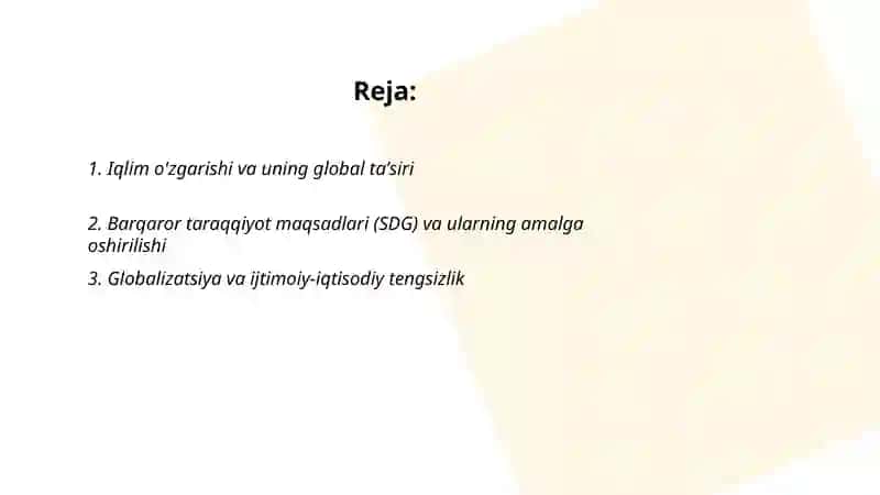 Global jarayonlar va barqaror taraqqiyot falsafasi 2