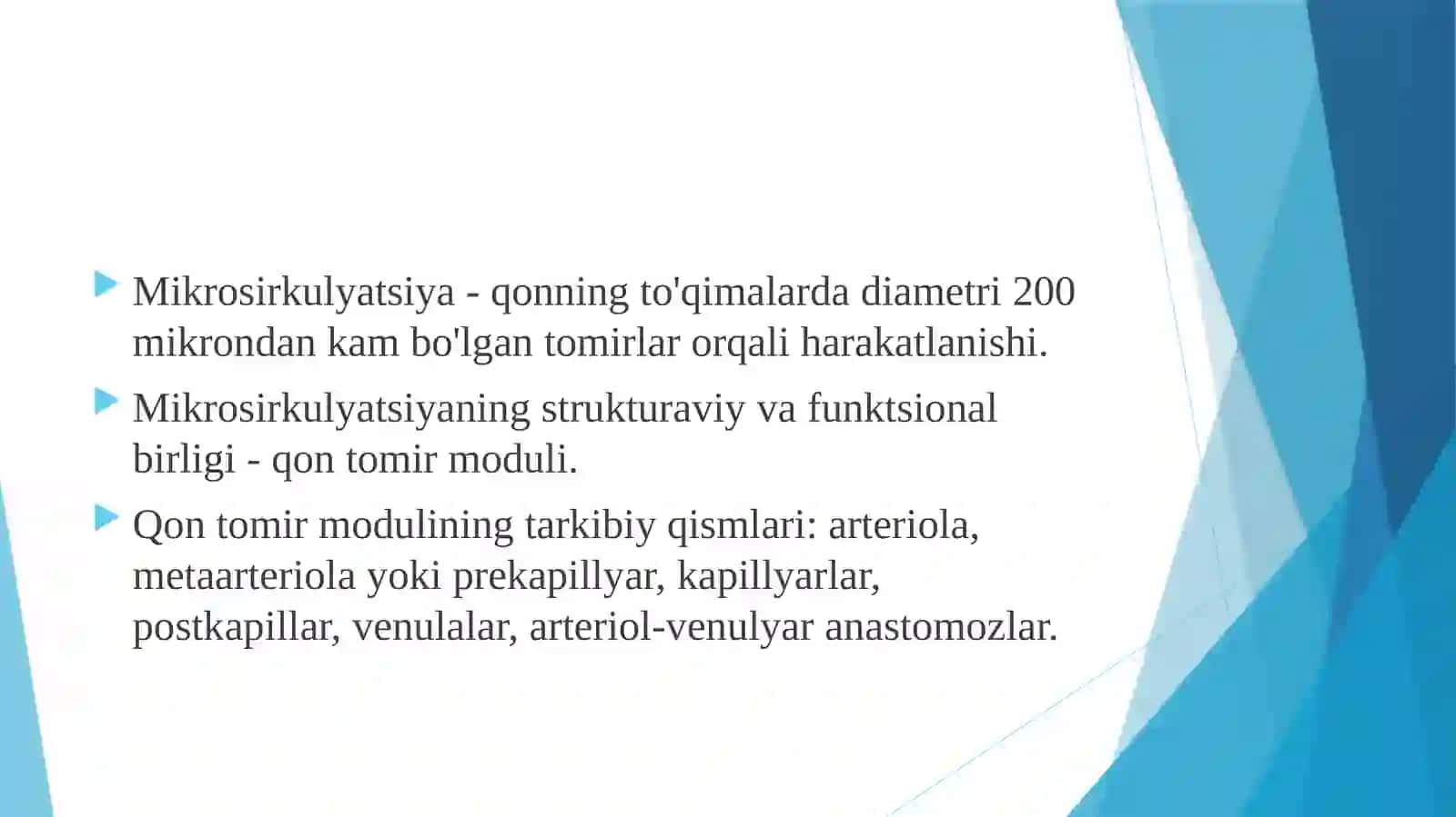 Mikrotsirkulyatsiya haqida tushuncha 2