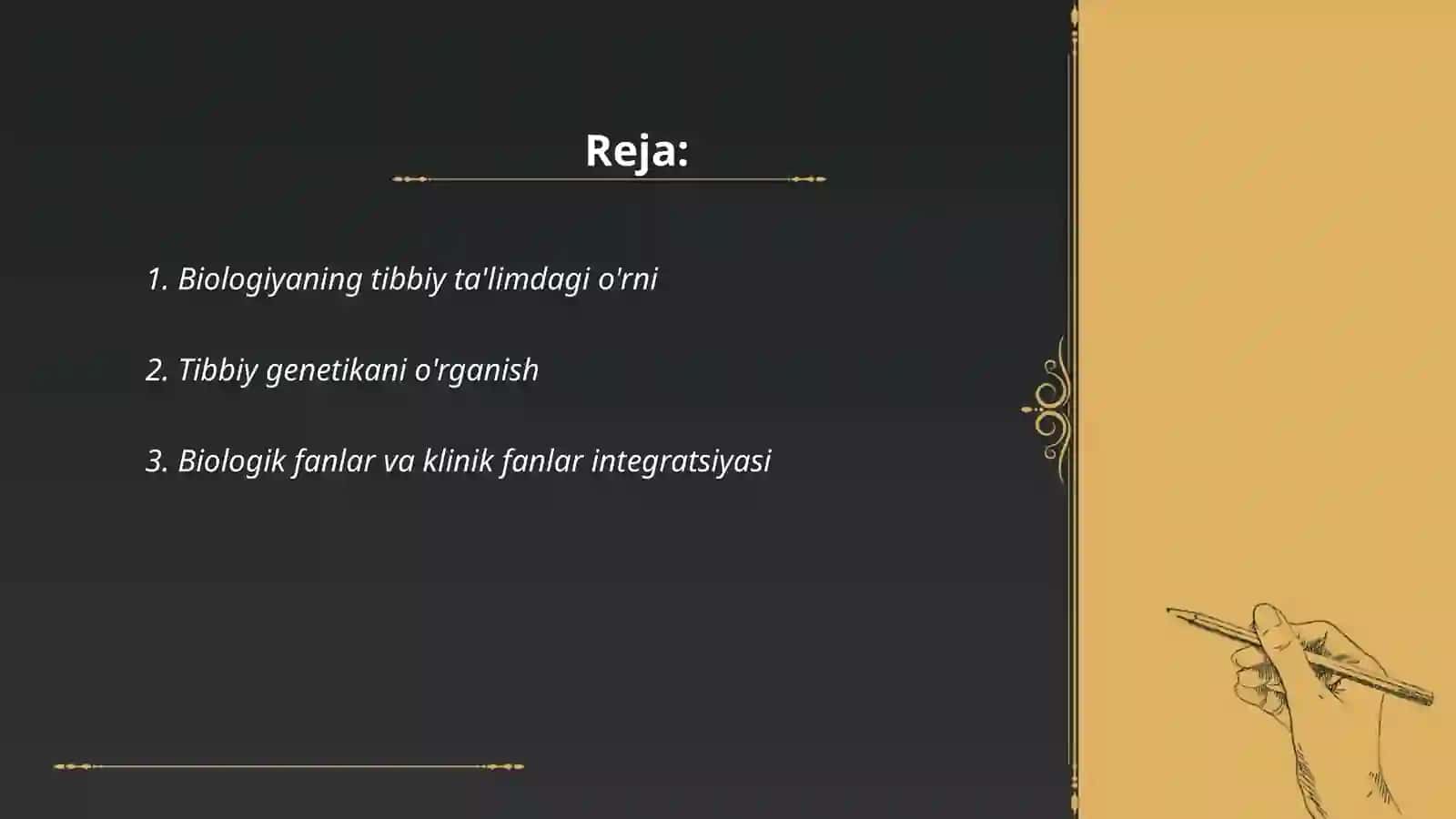 Biologiyaning tibbiy ta'limdagi o'rni 2
