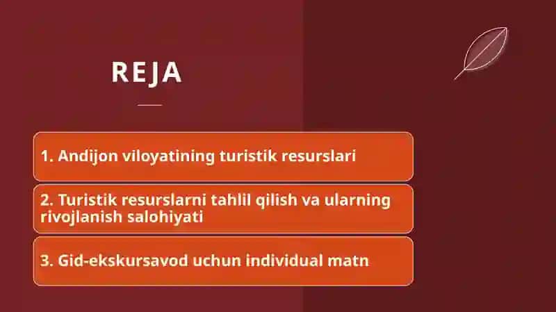 Tahlil qilish hamdagi ekskursiavad 2