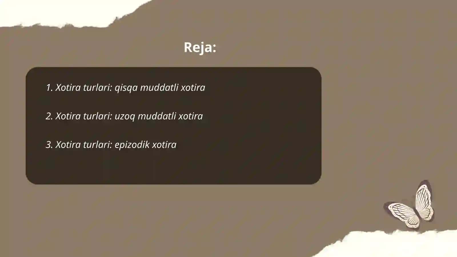 Qisqa muddatli xotira 2