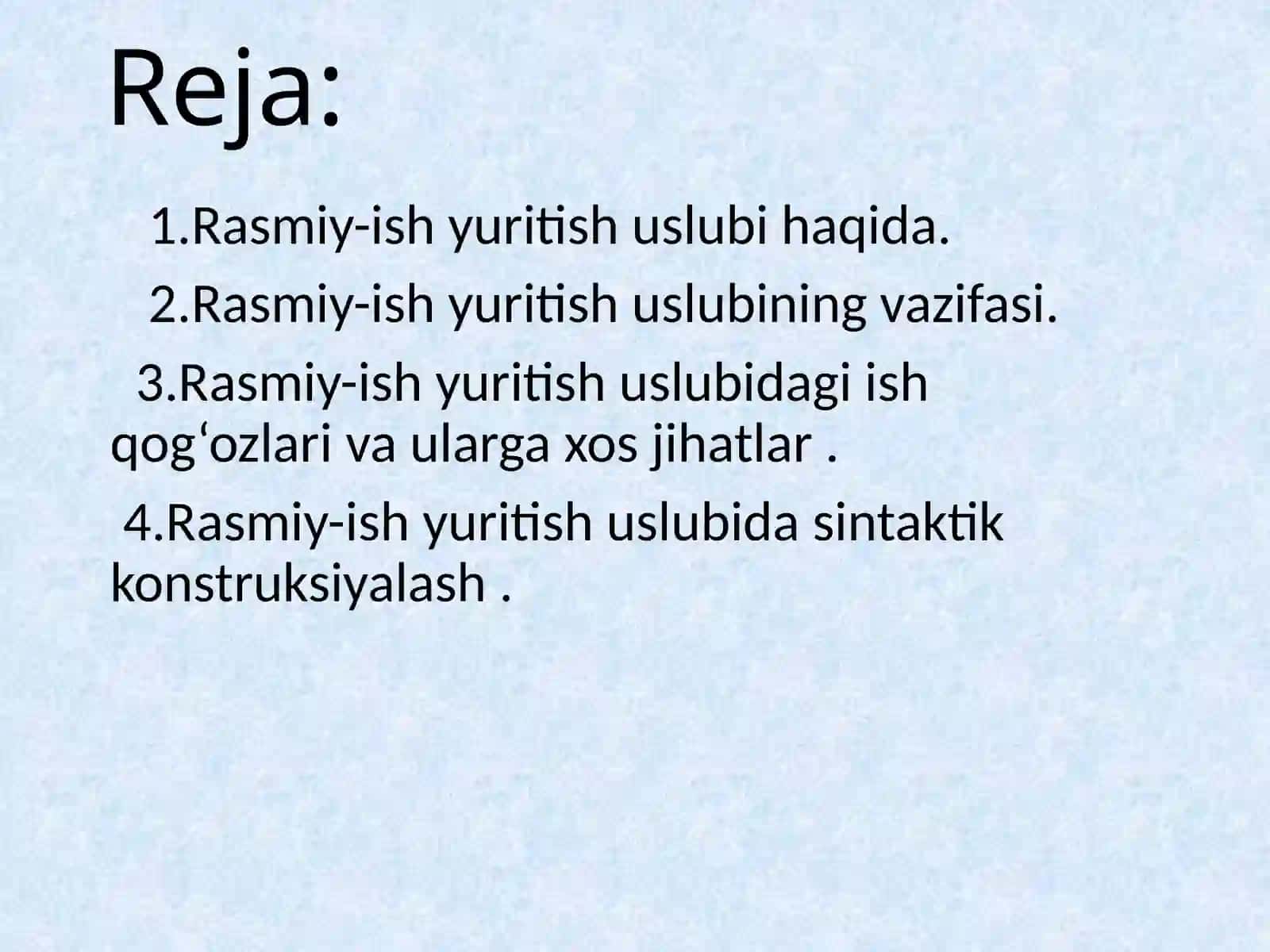 Rasmiy-ish yuritish uslubi 2