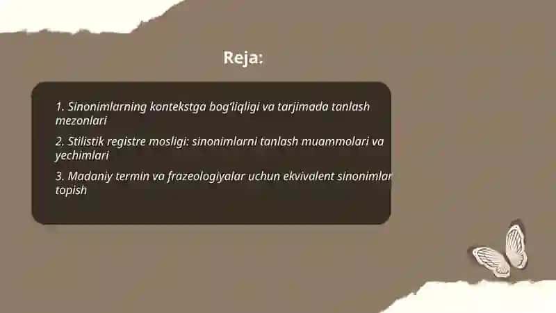 Sinonimlarning kontekstga bog‘liqligi va tarjimada tanlash mezonlari 2