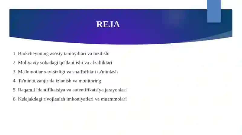 Blokcheynning asosiy tamoyillari va tuzilishi 2