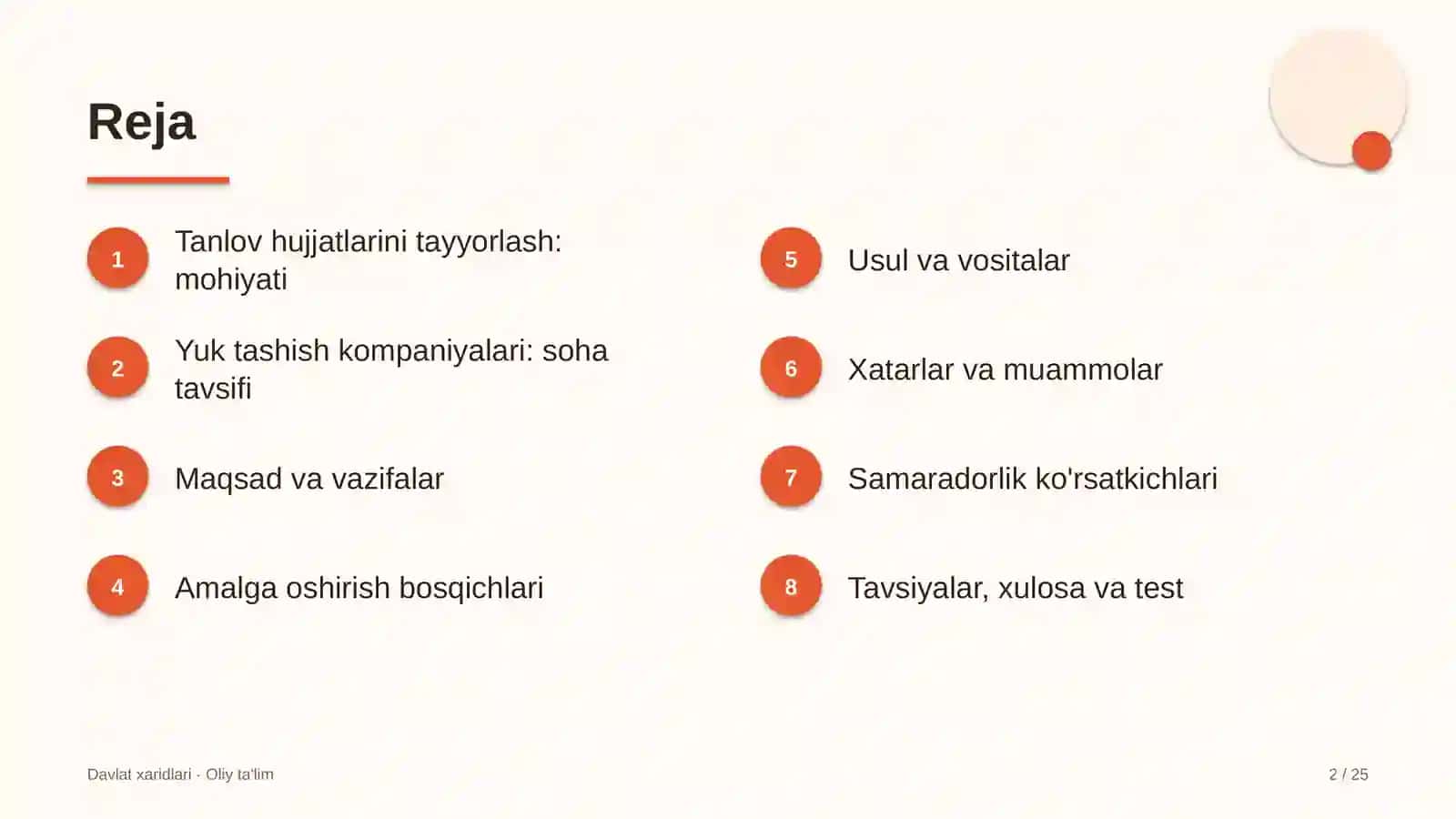 Yuk tashish kompaniyalarida tanlov hujjatlarini tayyorlash 2