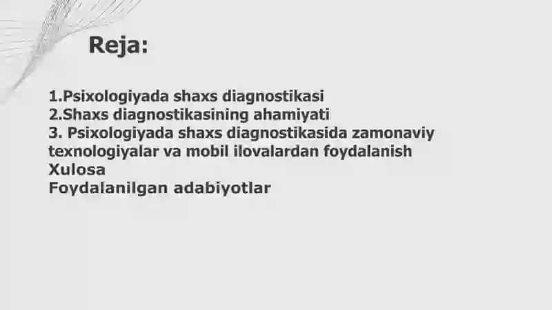 Psixologiyada shaxs diagnostikasi 2