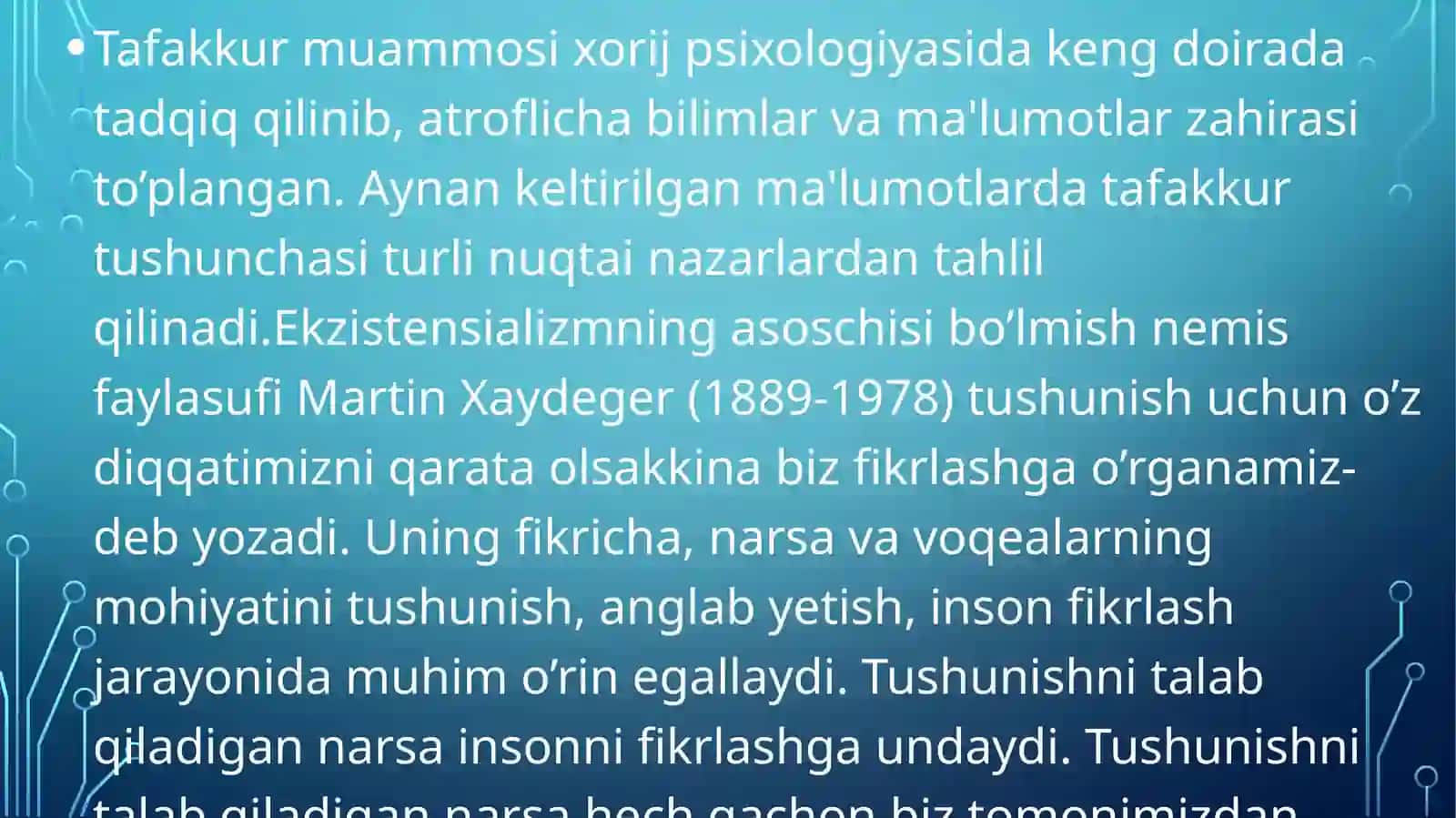 TAFAKKUR  borasidagi psixologik  nazariyalar 2