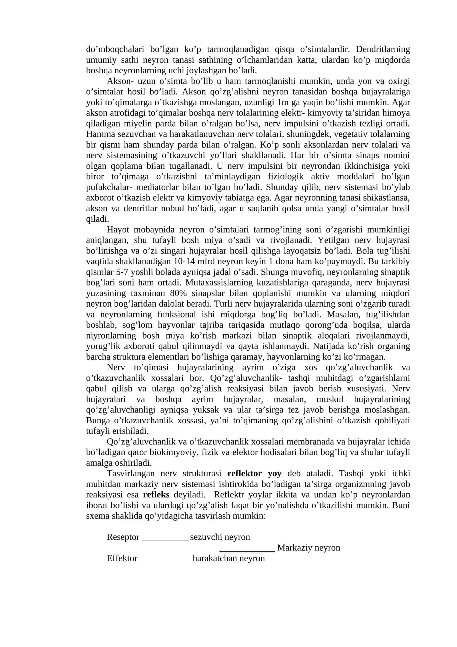 Mavzu №2 Nerv sistemasining umumiy fiziologiyasi 2