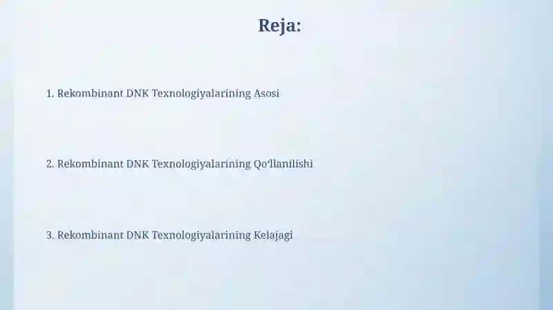 Rekombinant DNK Texnologiyalari 2