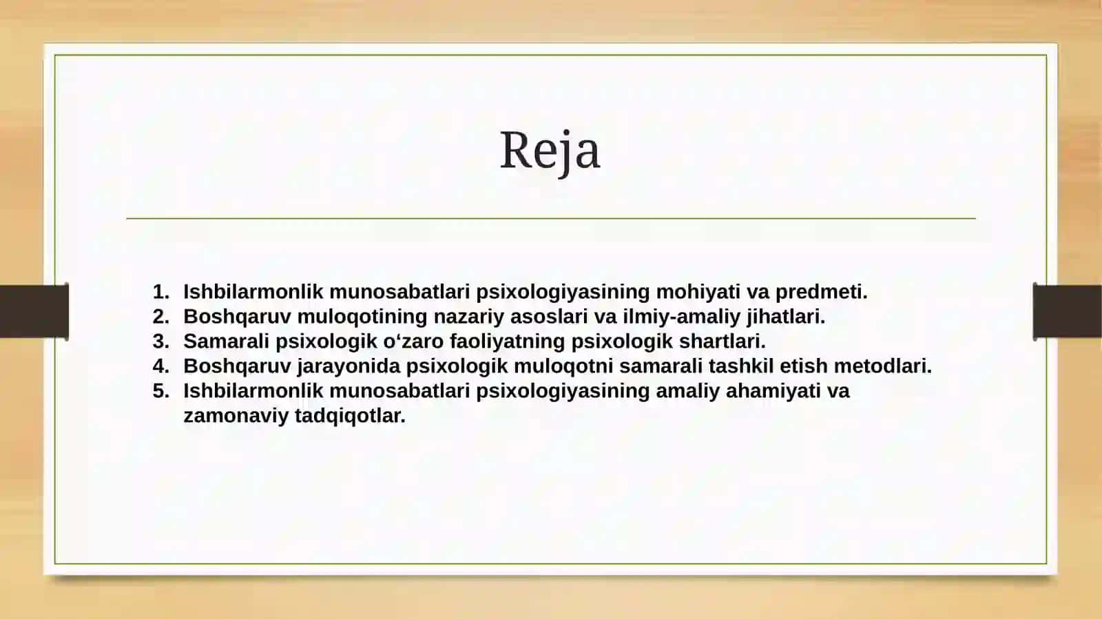 Ishbilarmonlik munosabatlari psixologiyasi 2