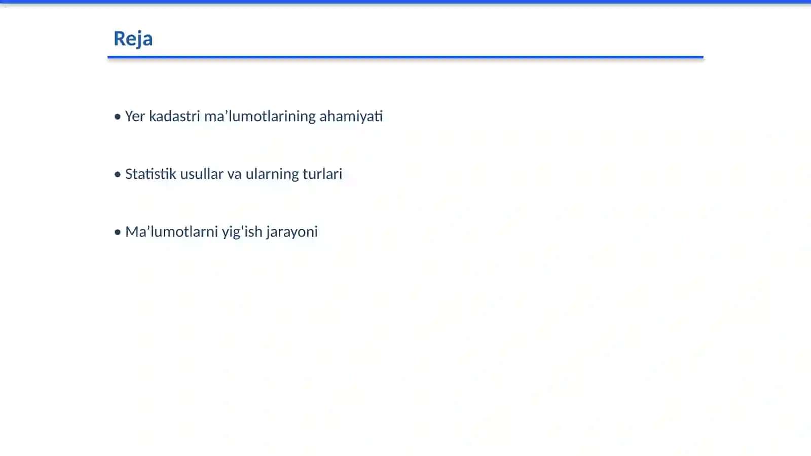 Yer kadastri ma'lumotlarini olish va qayta ishlashning statistik usullari 2