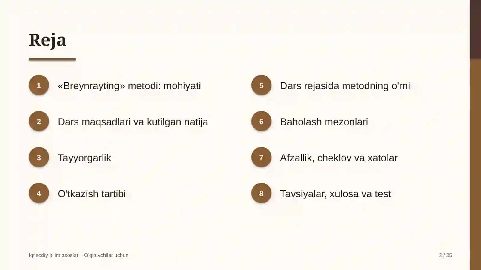iqtisodiy bilim asoslari darslarida breynrayting metodidan foydalanish 6693 2