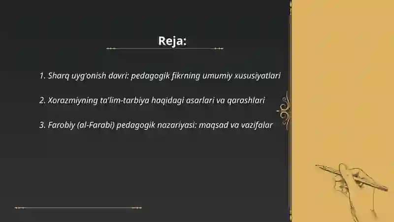 Sharq uygʻonish davrida pedagogik fikr taraqqiyoti 2