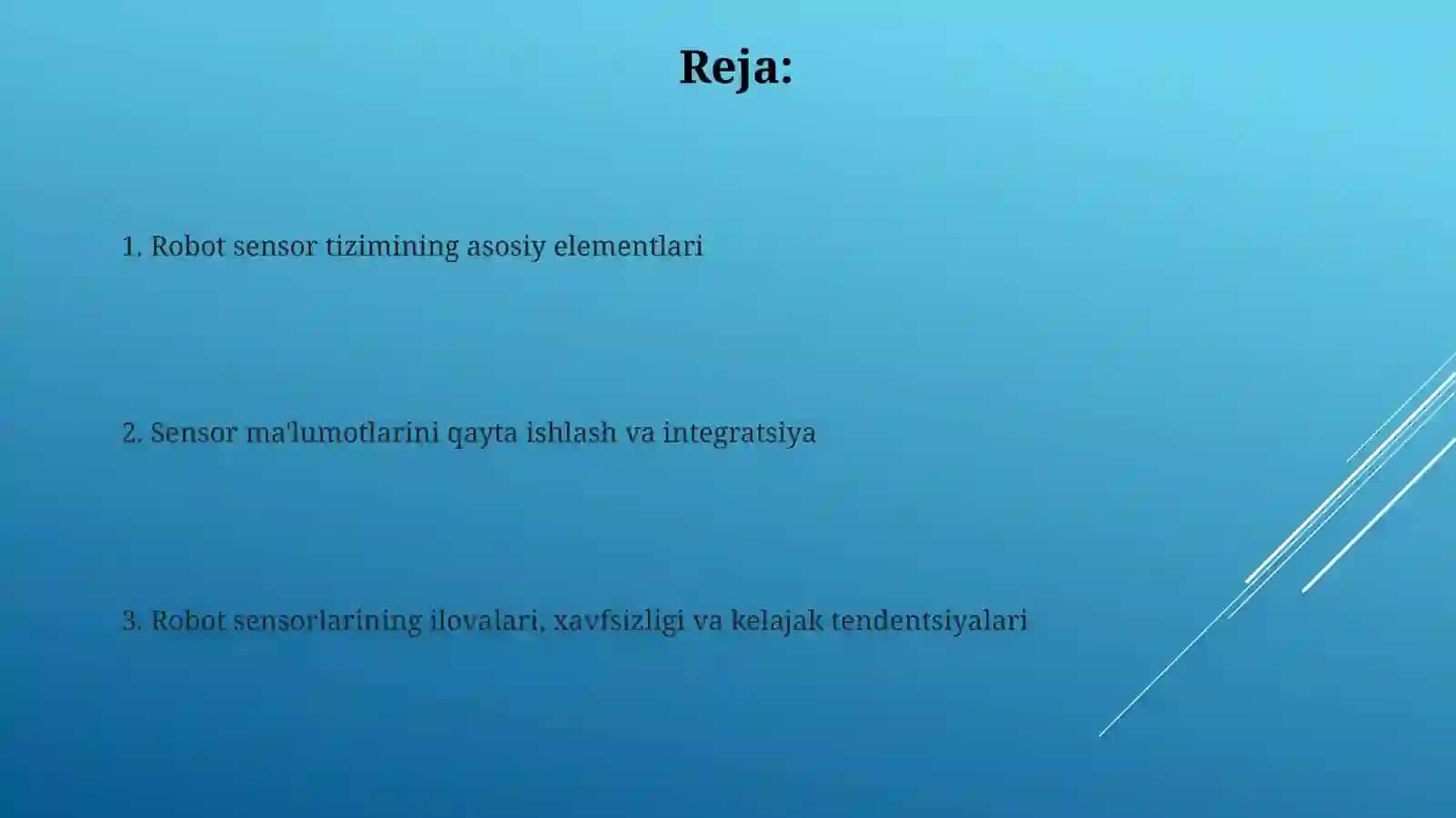 Robotlarning sensorli tizim elementlari 2