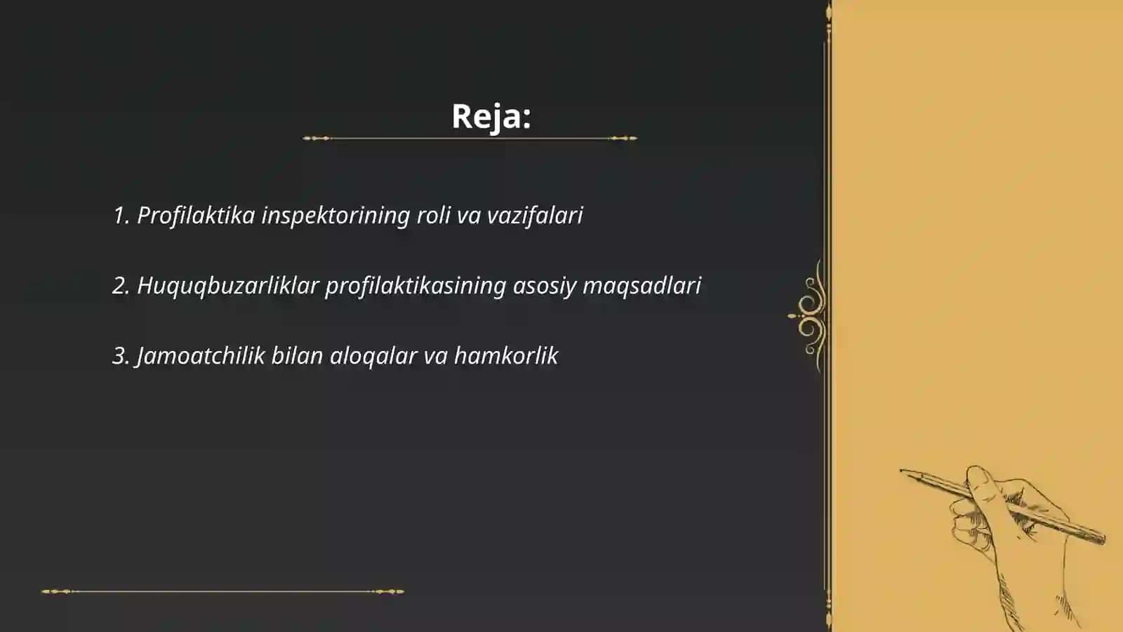 Profilaktika inspektorining huquqbuzarliklar profilaktikasi sohasidagi vazifalarini takomillashtirish 2