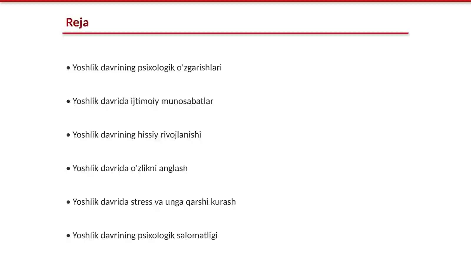 Yoshlik davrining psixologik xususiyatlari 2