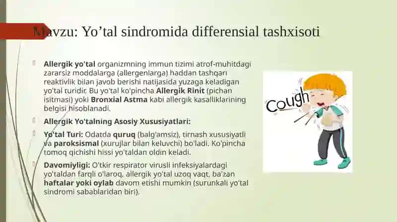 Allergologiya fanidan tayyorlagan mustaqilishi 2