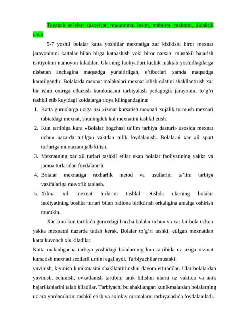 Bоlalarni maktabga tayyorlashda tabiat bilan tanishtirish metоdikasi 2
