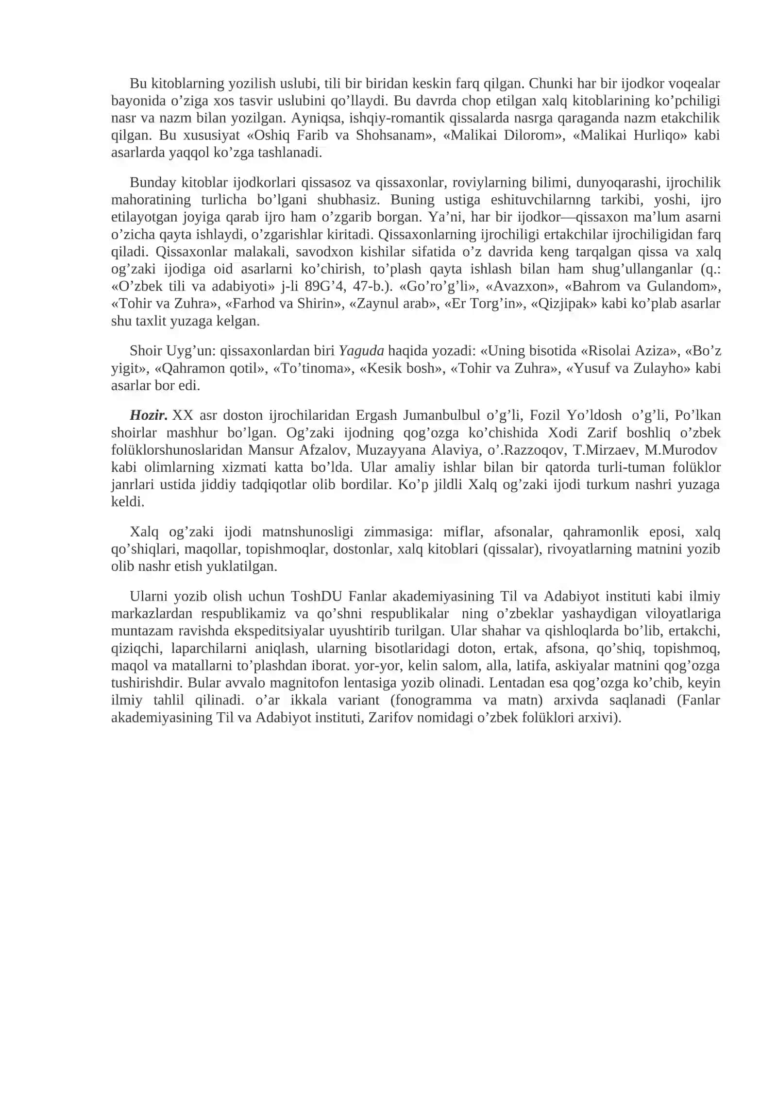 XALQ OG’ZAKI IJODI MATNLARINI O’RGANISH 2