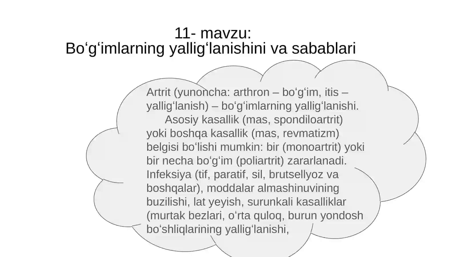 Artritning sabablari 2