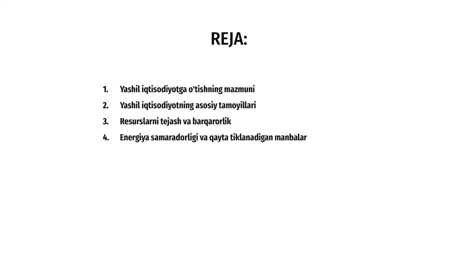 Yashil iqtisodiyotga otish tamoyilari 2