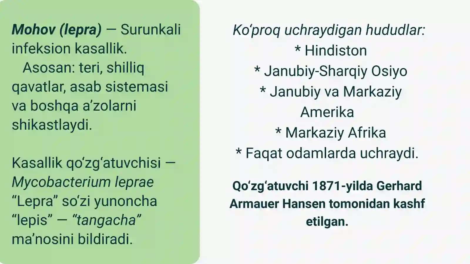 Mohov Lepra kasalligi 2