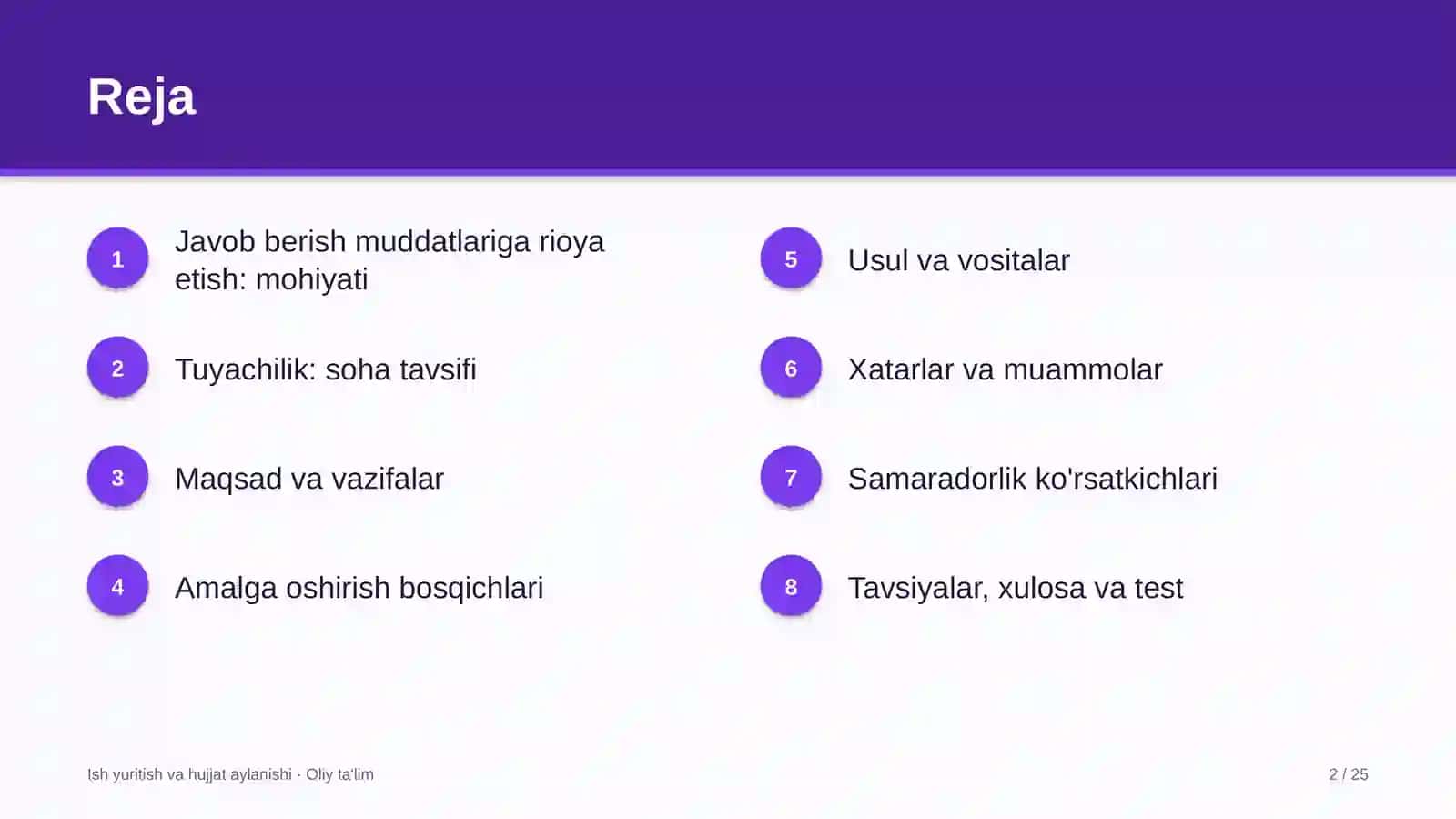 tuyachilikda murojaatlarga javob berish muddatlariga rioya etish 5758 2