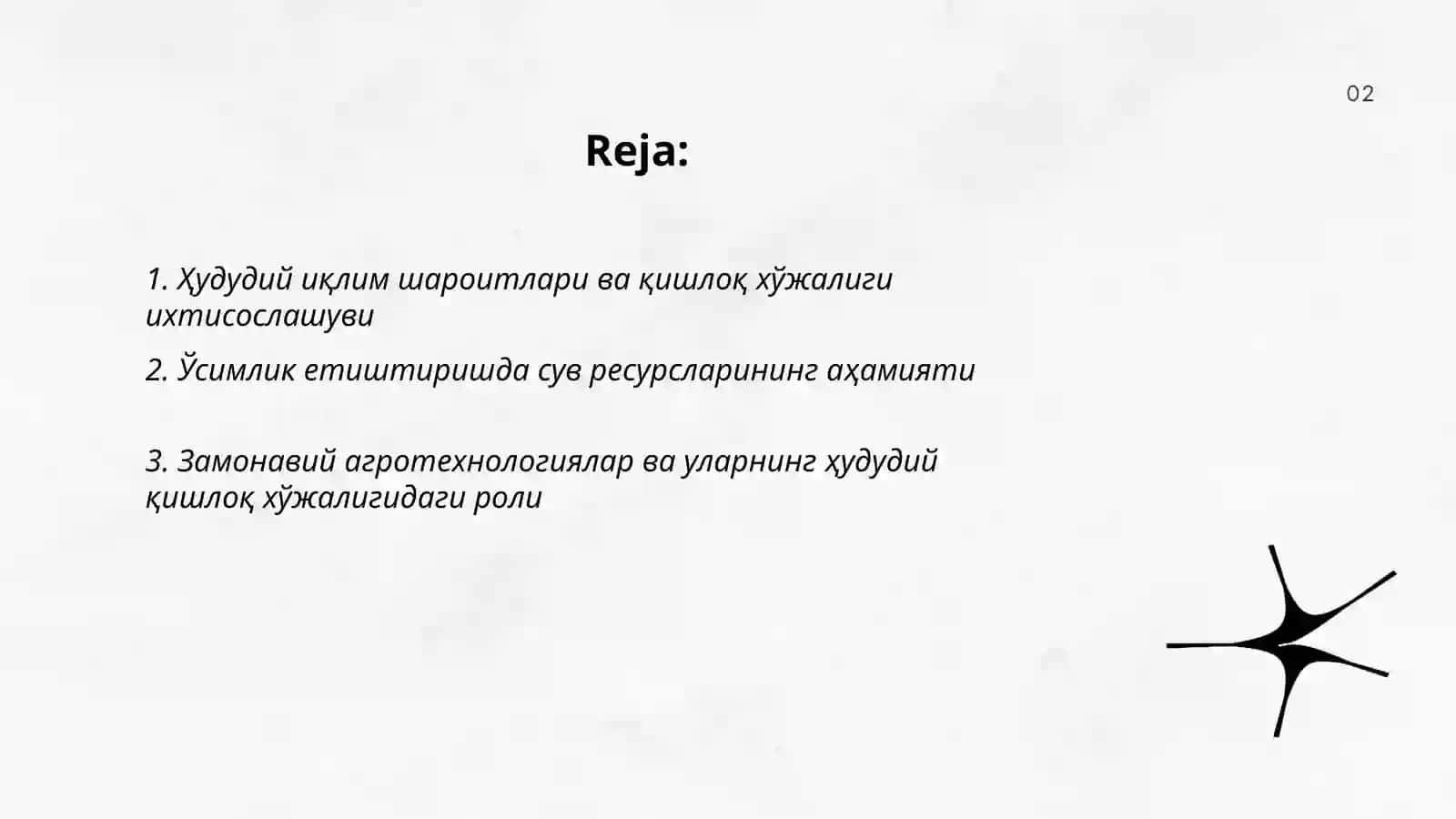Ҳудудий иқлим шароитлари ва қишлоқ хўжалиги ихтисослашуви 2