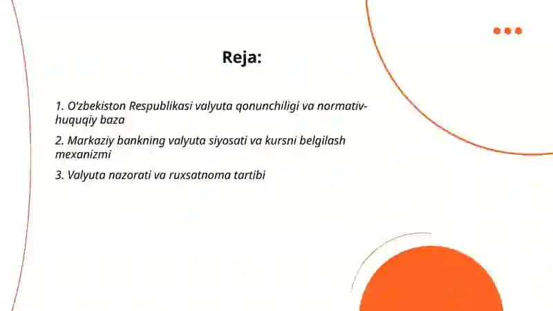 O’zbekiston Respublikasi valyuta munosabatlarini tartibga solish 2