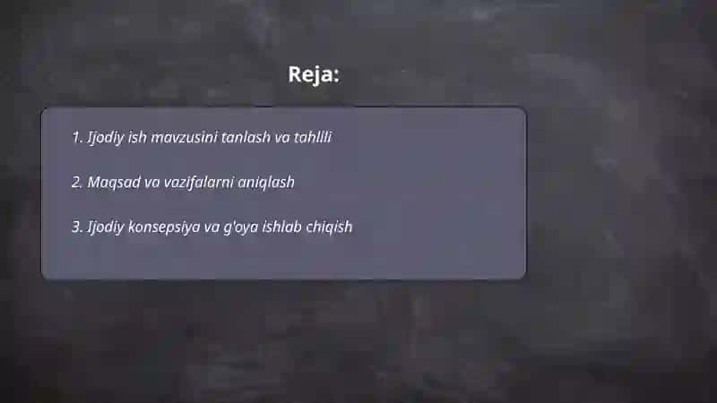 Ijodiy ish tayorlash 2