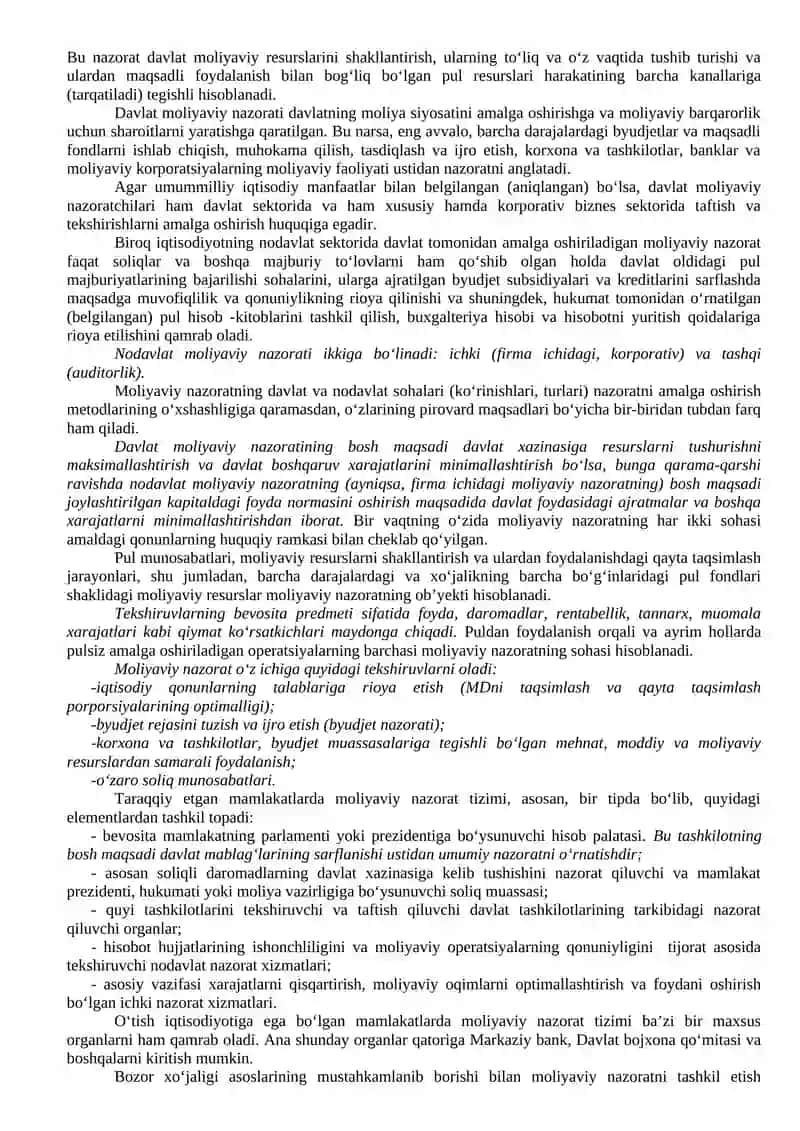 Moliyaviy nazorat 2