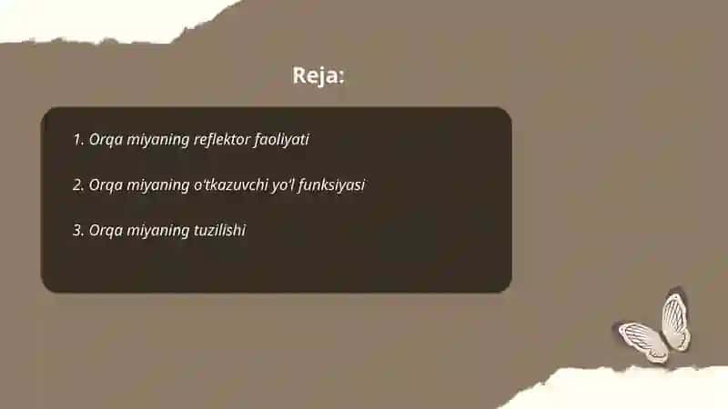 Orqa miyaning reflektor va oʻtkazuvchi yoʻl faoliyati, tekshirish usullari 2