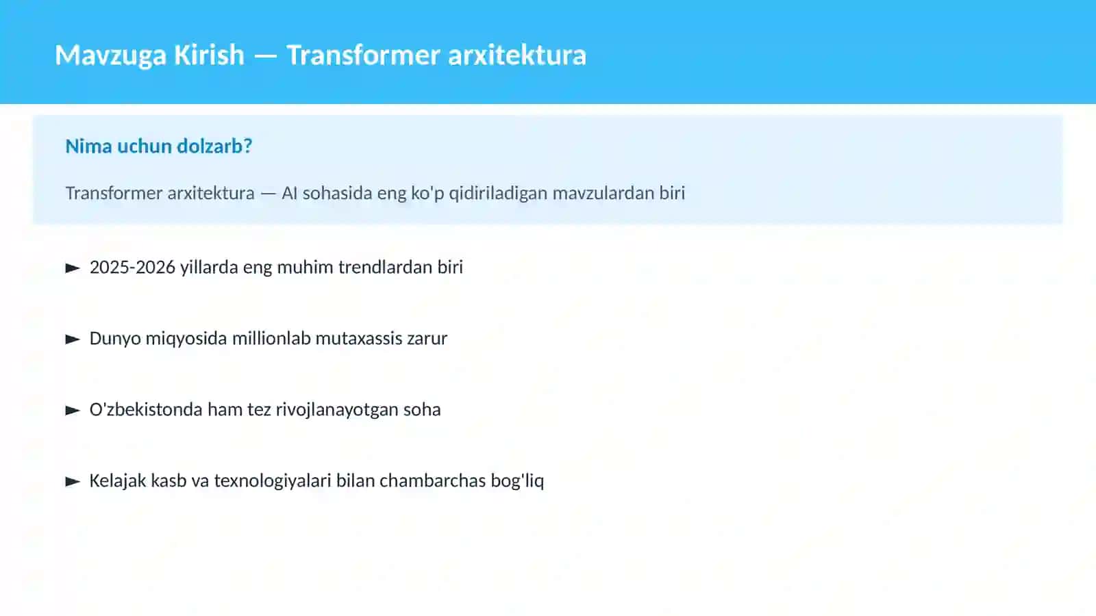 Transformer arxitektura 2