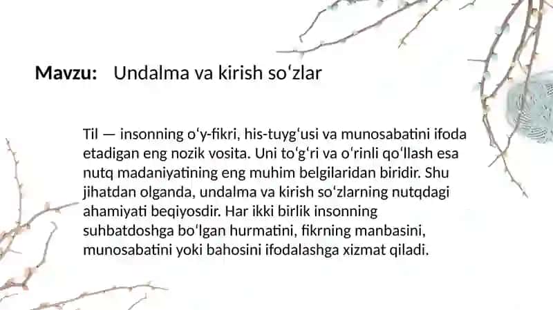 Mohinurning til tarixi fanidan tayyorlangan taqdimoti 2