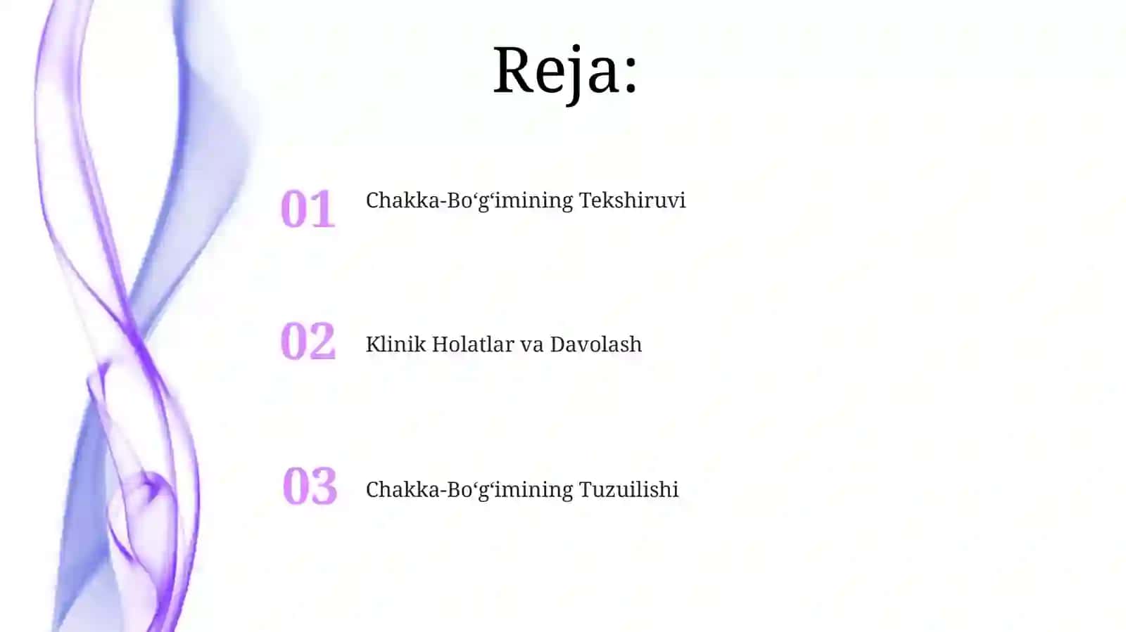 Chakka-Boʻgʻimining Tekshiruvi 2