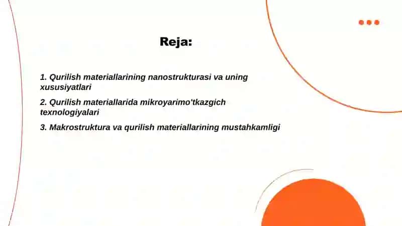 Qurilish materiallari nano, mikro, makrostruktura 2