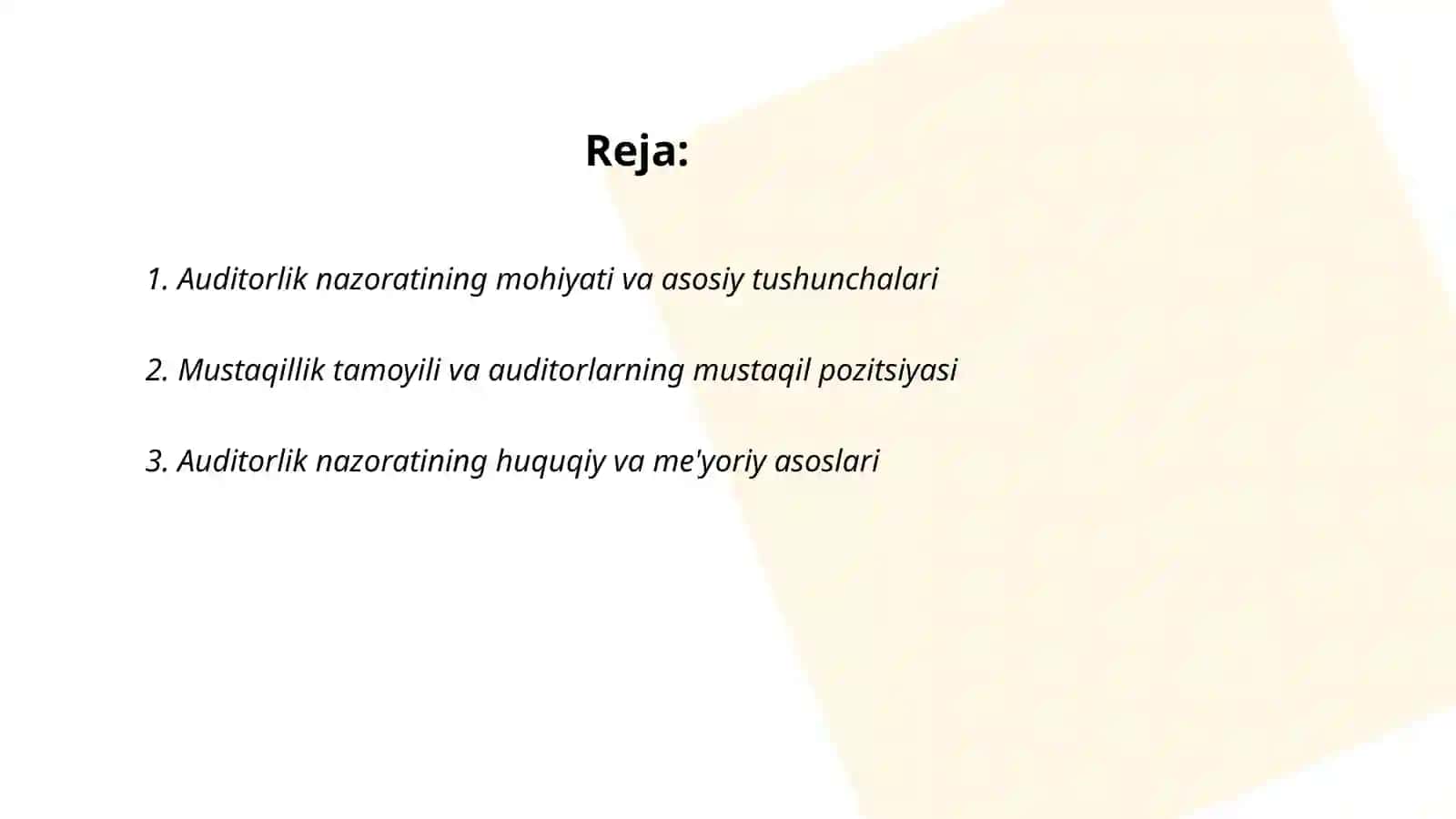 Auditorlik nazorati 2