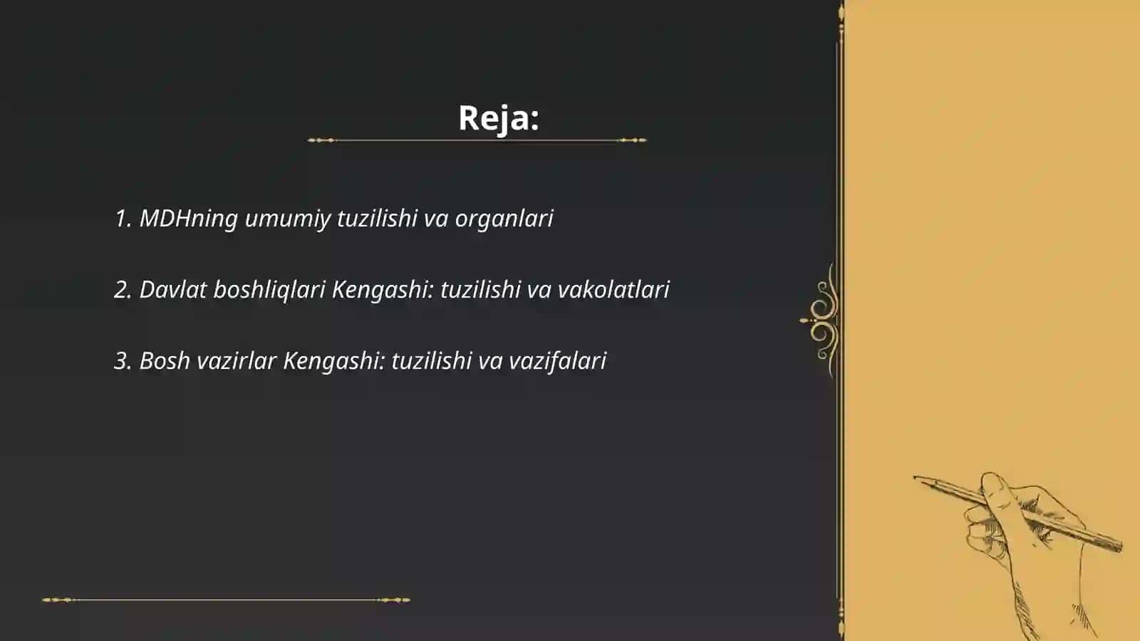 MDHning tuzilishi 2